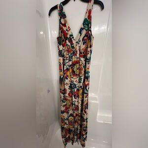 Tory Burch Floral Cotton/Silk Maxi Dress Sz Large